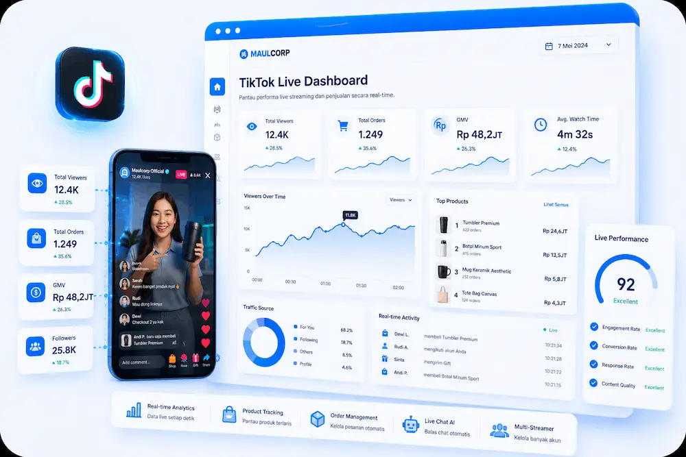 TikTok Live Dashboard — Maulcorp